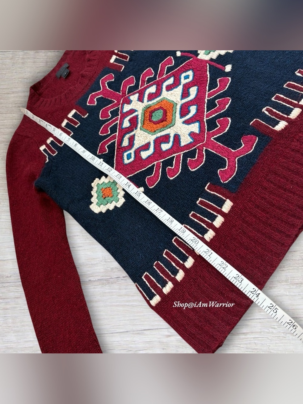 J.Crew Collection Cashmere Mohair Hand Embroidered Moroccan Crewneck Sweater - Picture 8 of 11